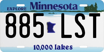 MN license plate 885LST