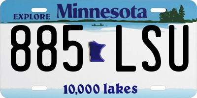 MN license plate 885LSU
