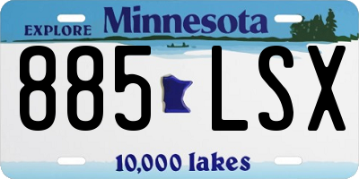 MN license plate 885LSX