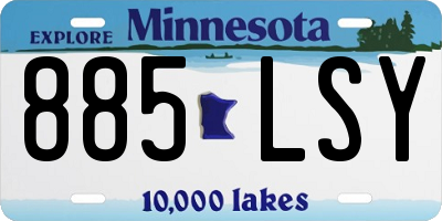 MN license plate 885LSY