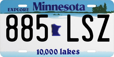 MN license plate 885LSZ