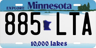 MN license plate 885LTA
