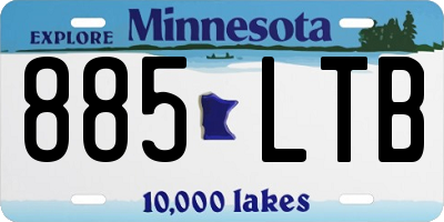 MN license plate 885LTB
