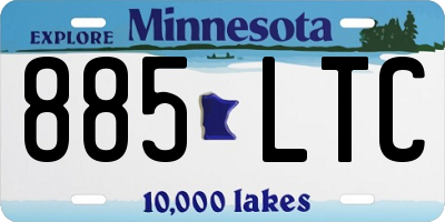 MN license plate 885LTC
