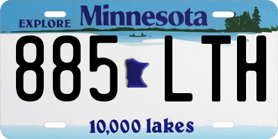 MN license plate 885LTH