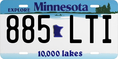 MN license plate 885LTI