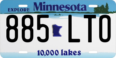 MN license plate 885LTO