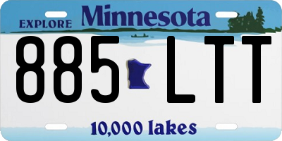 MN license plate 885LTT