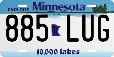MN license plate 885LUG