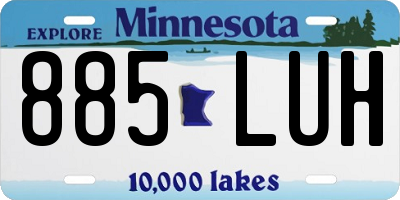 MN license plate 885LUH