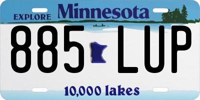 MN license plate 885LUP