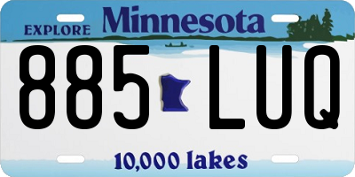 MN license plate 885LUQ