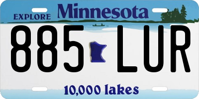MN license plate 885LUR
