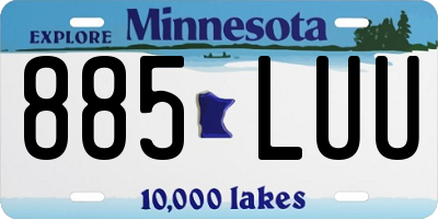 MN license plate 885LUU