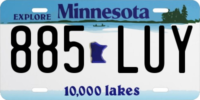 MN license plate 885LUY