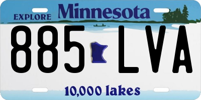MN license plate 885LVA