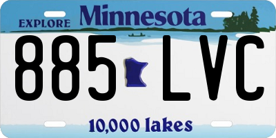 MN license plate 885LVC