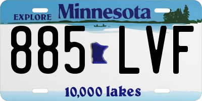 MN license plate 885LVF