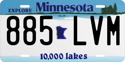 MN license plate 885LVM
