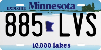 MN license plate 885LVS