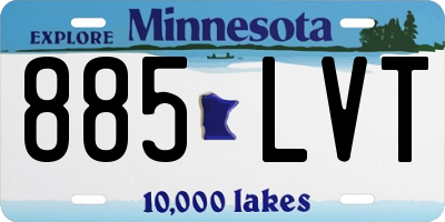 MN license plate 885LVT