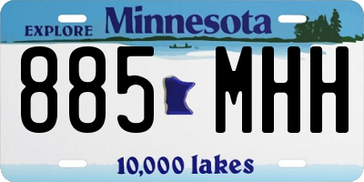 MN license plate 885MHH