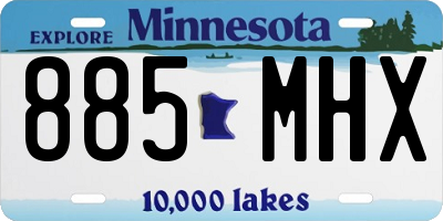 MN license plate 885MHX