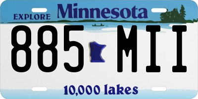 MN license plate 885MII