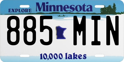 MN license plate 885MIN