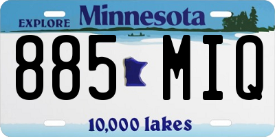 MN license plate 885MIQ