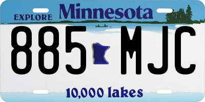 MN license plate 885MJC