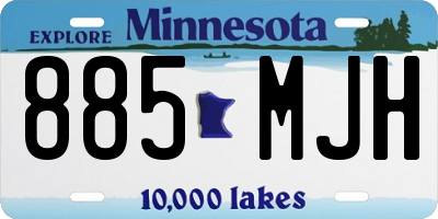 MN license plate 885MJH