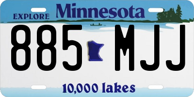 MN license plate 885MJJ