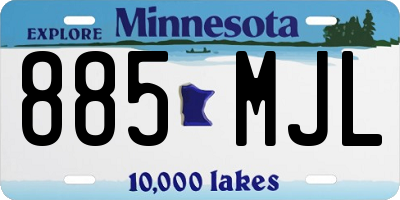 MN license plate 885MJL
