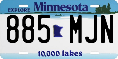 MN license plate 885MJN