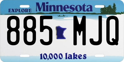MN license plate 885MJQ
