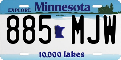 MN license plate 885MJW