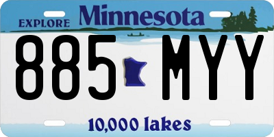MN license plate 885MYY