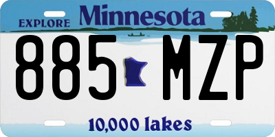 MN license plate 885MZP