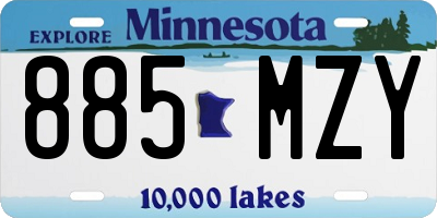 MN license plate 885MZY