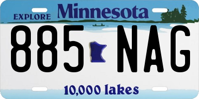 MN license plate 885NAG