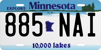 MN license plate 885NAI