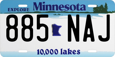 MN license plate 885NAJ
