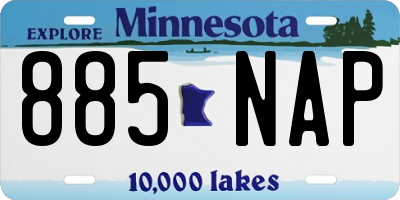 MN license plate 885NAP