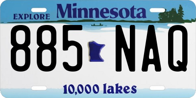 MN license plate 885NAQ