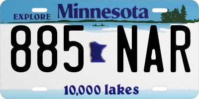 MN license plate 885NAR