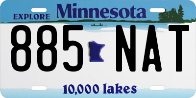 MN license plate 885NAT