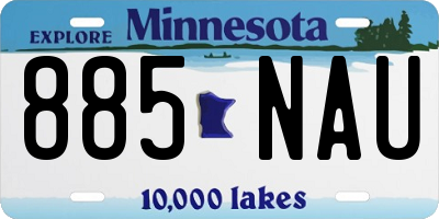 MN license plate 885NAU