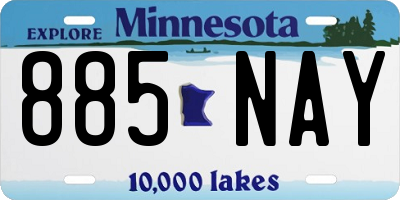 MN license plate 885NAY
