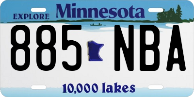 MN license plate 885NBA